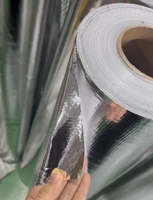 Tissu tissé résistant à la chaleur laminé avec feuille d'aluminium pour isolation de tuyaux CVC/chaîne du froid – Matériau en rouleau – Chine