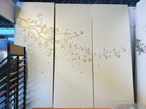 Современный тисненый кожаный фон Настенный декор Классический вышитый дизайн водонепроницаемый огнестойкий влагостойкий - Product Image 2