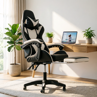 Chaise de Bureau et de Gaming Ergonomique Inclinable et Réglable avec Repose-Pieds, Vente Directe Usine