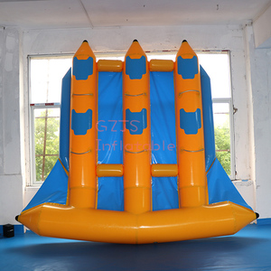 Venta directa de fábrica de tamaño personalizado inflable del tubo remolcable banana pescado volador para agua juego de deportes - Product Image 4