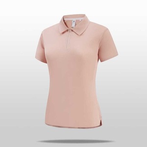 เสื้อโปโลแขนสั้นทรงสลิมฟิตสำหรับผู้หญิง ไนลอน 175 กรัม แห้งเร็ว เหมาะสำหรับใส่ทำงานในฤดูร้อน พร้อมป้ายยี่ห้อ - Product Image 4