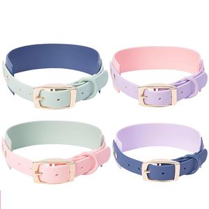 Werkseitig geruchs neutrale wasserdichte verstellbare Haustier halsbänder Schnalle <span class=keywords><strong>PVC</strong></span>-beschichtetes, strap azier fähiges Nylon gewebe Perro <span class=keywords><strong>Pvc</strong></span> Hunde halsband - Product Image 2