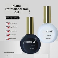 Kit de Vernis à Ongles Gel Base et Top Coat 30ml, Grande Capacité, UV LED, Sans Résidu, Haute Brillance, Longue Durée, pour Salon de Manucure