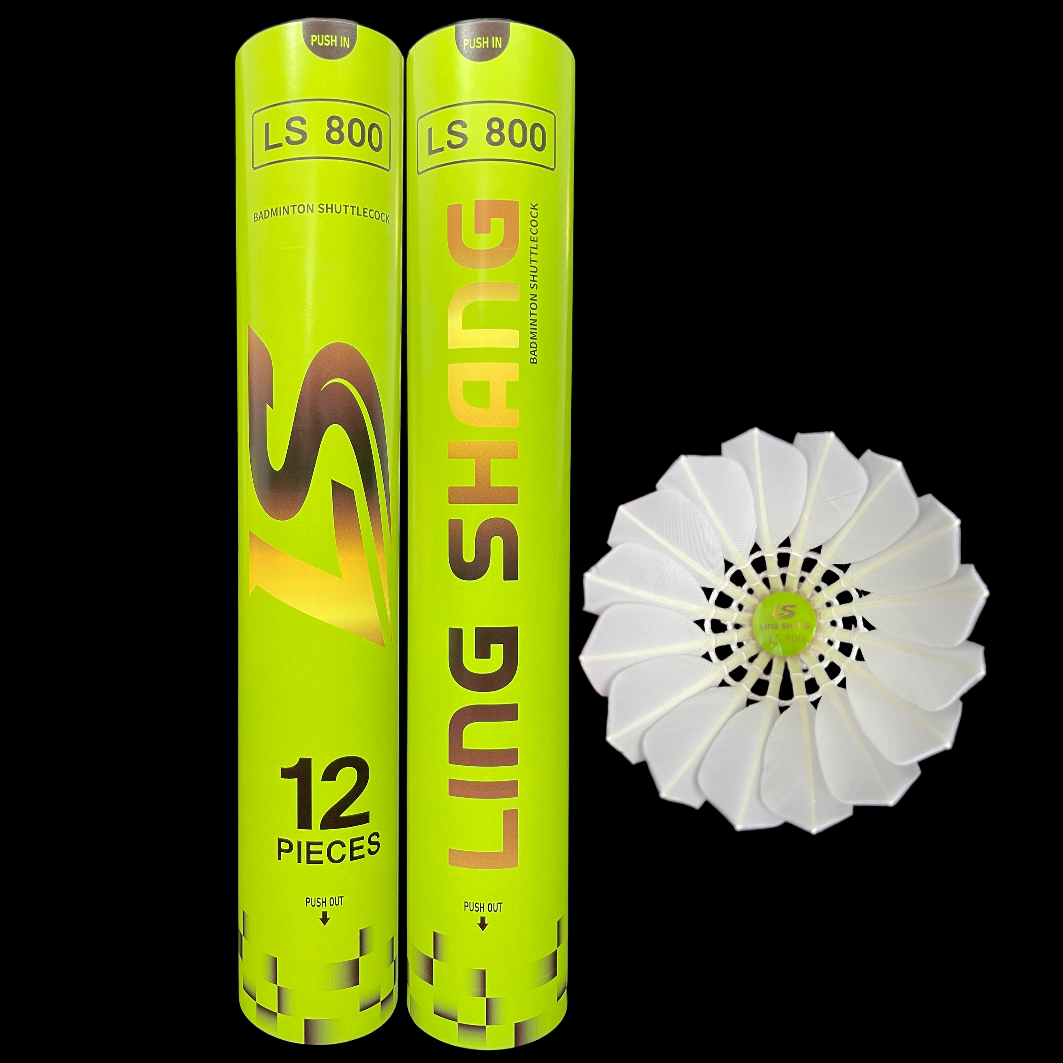 LINGSHANG LS800 Badminton Shuttlecock High-quality Goose Feather A+ Durability Flight Stability 2-Layer Design for Professional