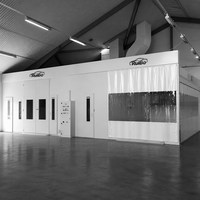 Cabine de peinture automobile RuiBo, cabine fermée avec rideau, armoire de commande, conduits de plafond