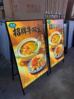 Panneau de menu rétroéclairé LED portable pour extérieur et intérieur, cadre d'affichage mince A1 A2 A3 pour café, restaurant, fast-food