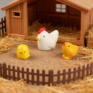 Adorno de resina con forma de <span class=keywords><strong>pollito</strong></span> en miniatura para paisajismo, accesorios de decoración DIY, pequeña figura - Product Image 1