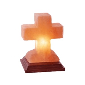 Créez une atmosphère sereine avec la lampe de sel de roche rose en forme de croix Une lampe de nuit pour une lueur apaisante-Sian Enterprises - Product Image 6
