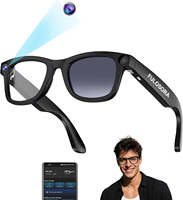 Lunettes audio intelligentes Fulosora avec écouteurs sans fil, double batterie, traducteur vocal et lecture de musique pour lunettes connectées