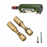 Rak Anggur Modular Dinding Berbahan Aluminium Alloy dengan Penyangga Anggur Logam Berlapis Kuningan Khusus, Sistem Rak Anggur yang Dapat Disesuaikan untuk Bar Rumah