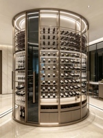 Système de rangement à vin de luxe en acier inoxydable 304, personnalisable, pour cave à vin domestique, étagère de présentation, meuble de bar moderne, support de rangement pour bouteilles de vin