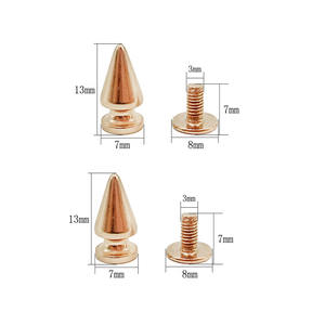 7 * 13mmツリーリベットDIY衣類靴帽子穴靴アクセサリーパンクヘッド内ねじスパイクネイル - Product Image 2