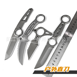 [Cuchillo de Diseño Independiente] Cuchillo Recto de Acero DC53 de Una Pieza, Cuchillo para Exteriores, Daga Tallada por CNC, Personalizable - Product Image 1