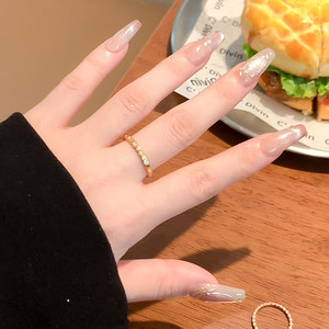 แหวนกันน้ำไม่หมอง 14k 18k ชุบทอง PVD แฟชั่น แหวนนิ้วก้อยสแตนเลส 316L สำหรับผู้หญิง - Product Image 6