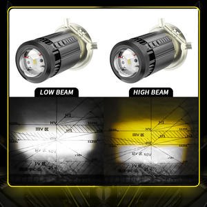 30W H4 की अगुवाई वाली स्पॉटलाइट मिनी फॉग लाइट बल्ब नई हालत में कार मोटरसाइकिल सफेद और गोल्डन 10000 लुमेन की एलईडी हेडलाइट्स - Product Image 5