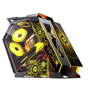 Lovingcool MATX Estuches de computación de vidrio templado Escritorio Cool SPCC Estuches y torres de computadora para juegos con ventilador Vertical <span class=keywords><strong>PC</strong></span> Chasis USB3.0 - Product Image 1