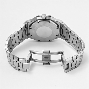 Montre-bracelet pour homme minimaliste octogonale en acier 304, mouvement à quartz suisse, verre saphir, logo personnalisé, vente en gros - Product Image 5