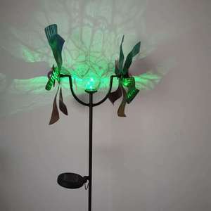 Solar Garden Windmill <b>Light</b> LED Outdoor Decorative <b>Flower</b> Stake Water Resistant Free Standing 2 Year Warranty - Product Image 4