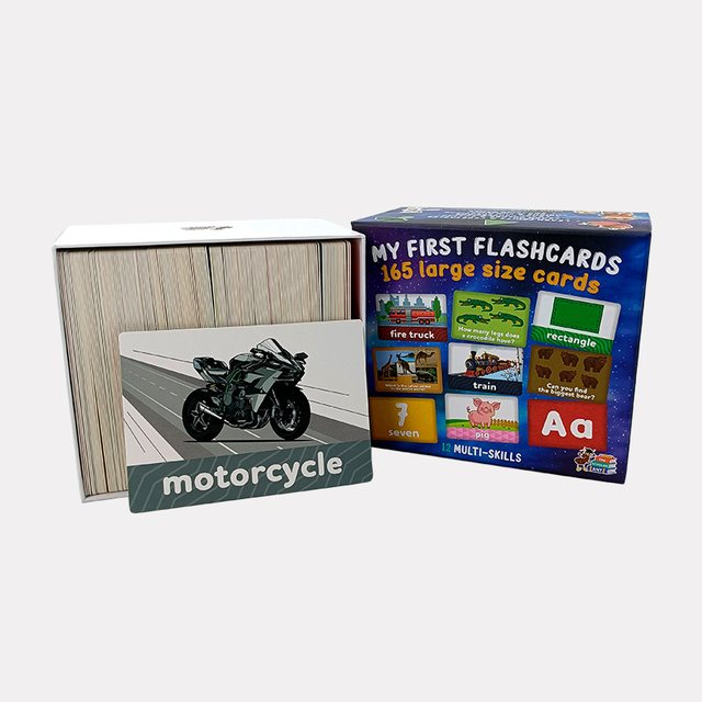 High Quality Educational Language Word Flash Cognitive Card Custom Printed Big Kids Flash Card Factory Priced for Families
