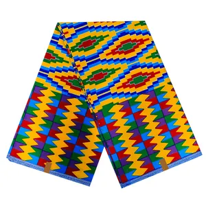 V1356 soft real wax textile african printing wholesale ankara Ghana cotton kente fabrics for clothing