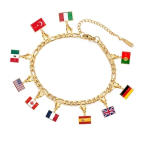 10*6.6mm Dijes de Bandera de País para Fabricación de Joyas, Pulseras DIY, Joyería de Moda de Acero Inoxidable, Grabando tus Recuerdos de Viaje - Product Image 5