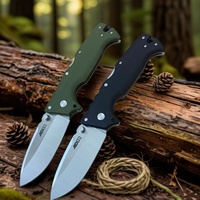 Couteau pliant SBO AD10 en acier S35VN, manche G10, haute dureté, longueur totale 21 cm, garantie 1 an, pour camping et pêche en extérieur