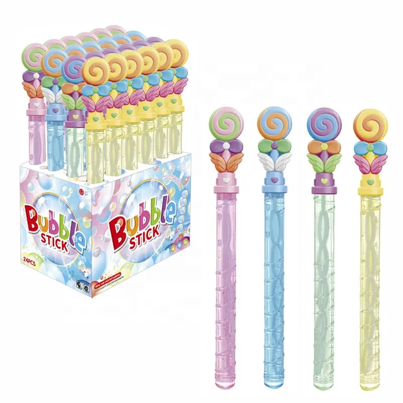 37.5 CM Giant Bubble Blowing Toys Lollipop Soap Bubble Stick 4 Colors Mixed Bubble Wands