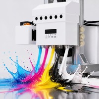 Mesin Printer Dinding Inkjet 3D Vertikal Cerdas 2500mm dengan Kepala Cetak DX7 untuk Bahan Flex/Egg, Operasi Otomatis, Baru