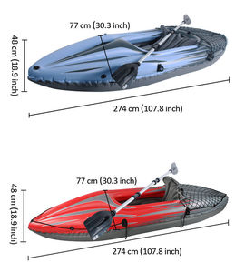 Kayak gonflable électrique en caoutchouc pliable pour 4 personnes, idéal pour la dérive, stable, léger, haute vitesse, bateau <span class=keywords><strong>de</strong></span> sport et <span class=keywords><strong>de</strong></span> pêche - Product Image 3