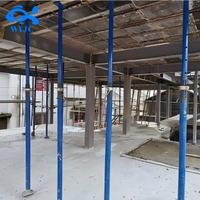 Étai de chantier télescopique en acier robuste avec réglage de hauteur par goupille pour coffrage, soutènement et échafaudage, pour travaux de construction