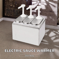 Pompa Dispenser Saus Selai & Kecap Stainless Steel 1L yang Tahan Lama untuk Peralatan Dapur Katering