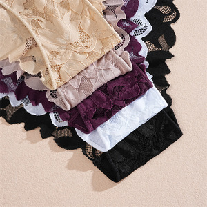 Braguitas de bikini sexys de encaje transparente de cintura baja para mujer, estilo europeo y americano, para venta transfronteriza - Product Image 4