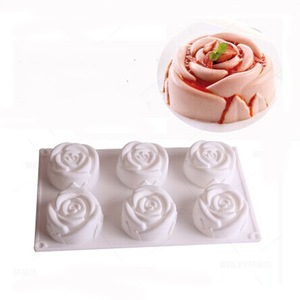 Rose Silicone Mold 6 Cavity For Baking Cake And Candle Making Commercial Use - Product Image 2