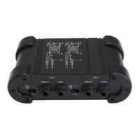 Boîte DI 2 canaux, convertisseur d'impédance passif professionnel, isolateur audio, faible bruit, performances pour guitare basse