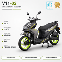 Scooter à essence 50cc V11-02 EEC Euro 5, 4 temps, refroidissement par air, cyclomoteur 45 km/h pour adultes, vente chaude