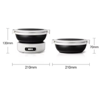 Hot Pot électrique portable en acier inoxydable fendu multifonctionnel pour voyage/entreprise économiseur d'énergie pliable US pour un usage domestique