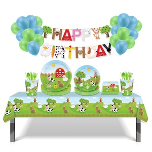 MM020 <span class=keywords><strong>granja</strong></span> tema partido vajilla conjunto animal de fiesta mesa para niños cumpleaños - Product Image 2