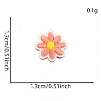 Patchs thermocollants brodés multicolores en forme de marguerite, appliques florales colorées pour vêtements, sacs, pinces à cheveux, décoration DIY