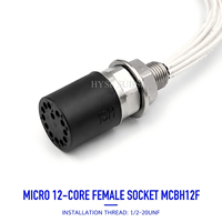Connecteur Électrique Étanche HYSF SUBSEA MCBH12M 12 Broches Mâle pour Passage par Cloison, en Aluminium, pour Alimentation Sous-Marine (FPC)