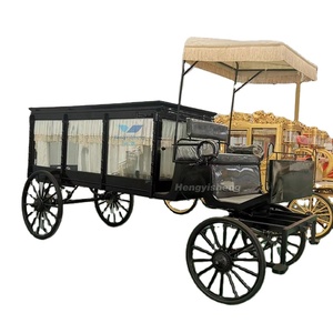 2024 Hot <b>Sale</b> Funeral <b>Hearse</b> Carriage Best Price Horse-Drawn Grey Coffin Wagon Manufacturer's Special Transportation - Product Image 4