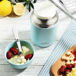 Thermos Alimentaire Flacon Récipient Alimentaire 800ml En Acier Inoxydable Isolé Sous Vide Pot Alimentaire Boîte À Lunch Flacon pour Voyage École Enfant - Product Image 2