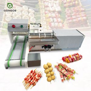 Tofu Quail Egg Meat Cube Stick Skewer Kabob <b>Table</b> Top Automatic Kebab Skewing Maker Machine <b>BBQ</b> - Product Image 1