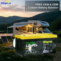 Batterie Lithium à décharge profonde 38.4V 200AH Grade A LiFePO4 pour camping, basse température, avec BMS intelligent, RS485, borne M8, CE, RoHS, IP67, OEM, ODM