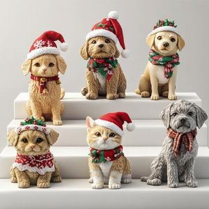 Bsci Nhà Máy Nhựa Mèo Cây Giáng Sinh Trang Trí Với Giáng Sinh Hat Treo Kỳ Nghỉ Mèo Đồ Trang Trí - Product Image 2