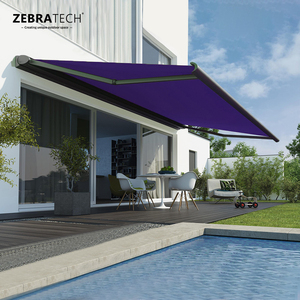 <span class=keywords><strong>Toldo</strong></span> Retráctil de Lujo Moderno para Balcón Terraza y Porche, Marquesina para Lluvia con Marco de Aluminio Flexible y Lona de Poliéster Extensible - Product Image 5