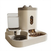 Distributeur automatique de nourriture pour chat 2-en-1 avec distributeur d'eau et gamelle à gravité pour chats d'intérieur - Yilin Pet