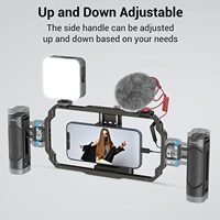   Poignée latérale pour cage de smartphone, rig vidéo pour téléphone, léger, avec filetages 1/4 -2772