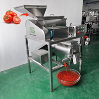 Machine industrielle de pulpage de tomates pour la séparation de la peau et des graines, avec lignes de production de purée et de sauce lisses