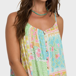 Custom-designed island print ruffled button slit Maxi <b>dress</b> high-quality rayon <b>Hawaiian</b> <b>dress</b> - Product Image 5