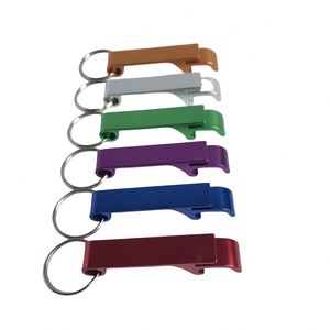 Customized <b>Mini</b> Multi-Functional Portable UV Printing Eco-friendly Anodized Metal Aluminum <b>Bottle</b> Opener Keychain Custom Logo - Product Image 2